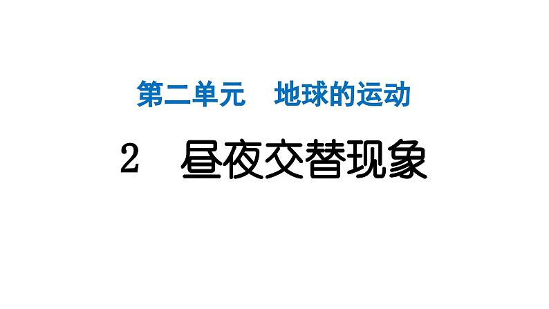 2024教科版科学六年级上册第二单元地球的运动2昼夜交替现象  作业课件第1页