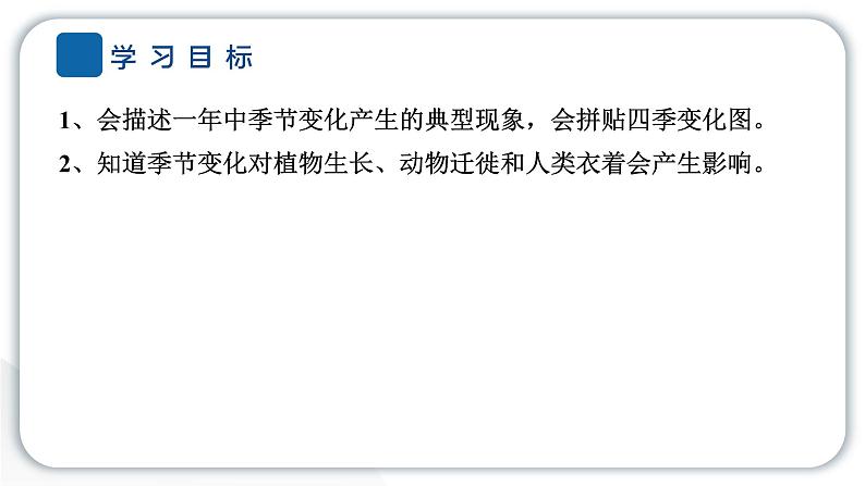 2024教科版科学二年级上册第一单元我们的地球家园6不同的季节 作业课件第2页