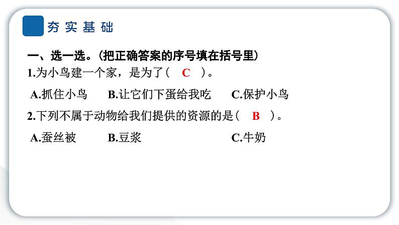 2024教科版科学二年级上册第一单元我们的地球家园7做大自然的孩子 作业课件第3页