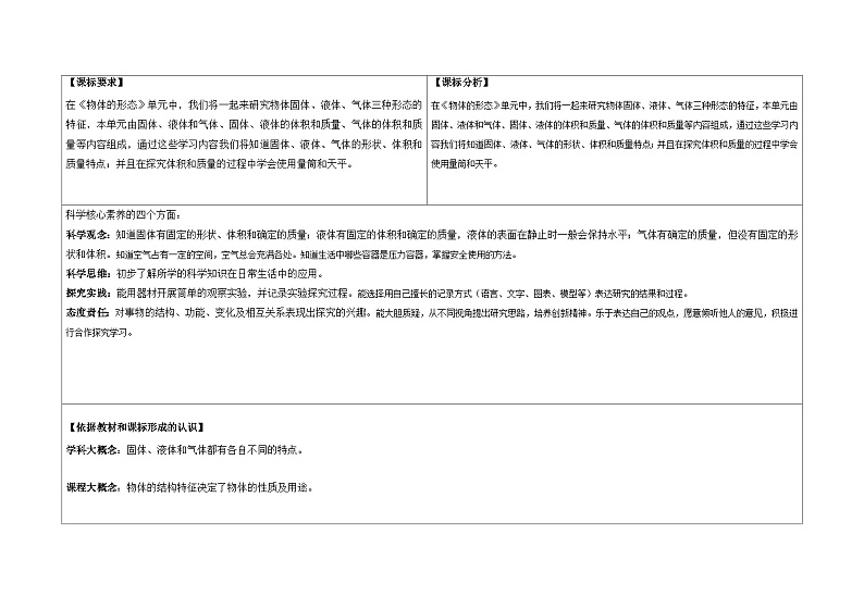 第四单元 物体的形态  教学设计科学三年级上册青岛版第2页