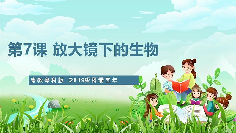 粤教粤科版（2019）科学五年级下册 第7课《放大镜下的生物》课件第1页