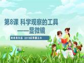 粤教粤科版（2019）科学五年级下册 第8课《科学观察的工具—显微镜》课件+教案