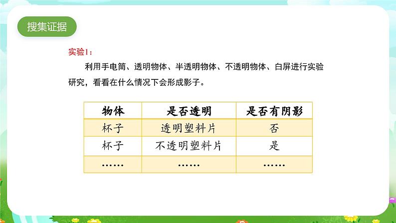 大象版（2017）科学四下 3.1《影子的形成》课件第5页
