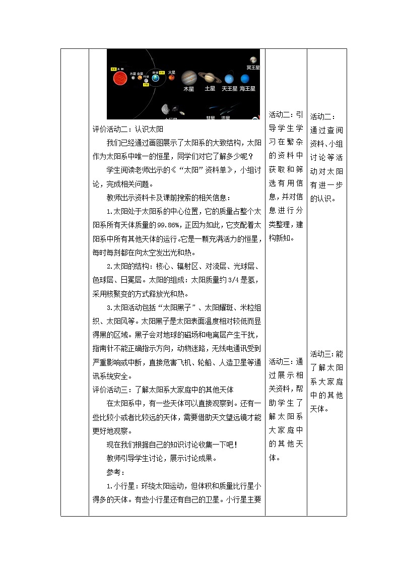 【核心素养】教科版科学六年级下册 3.1《太阳系大家庭》教案第3页