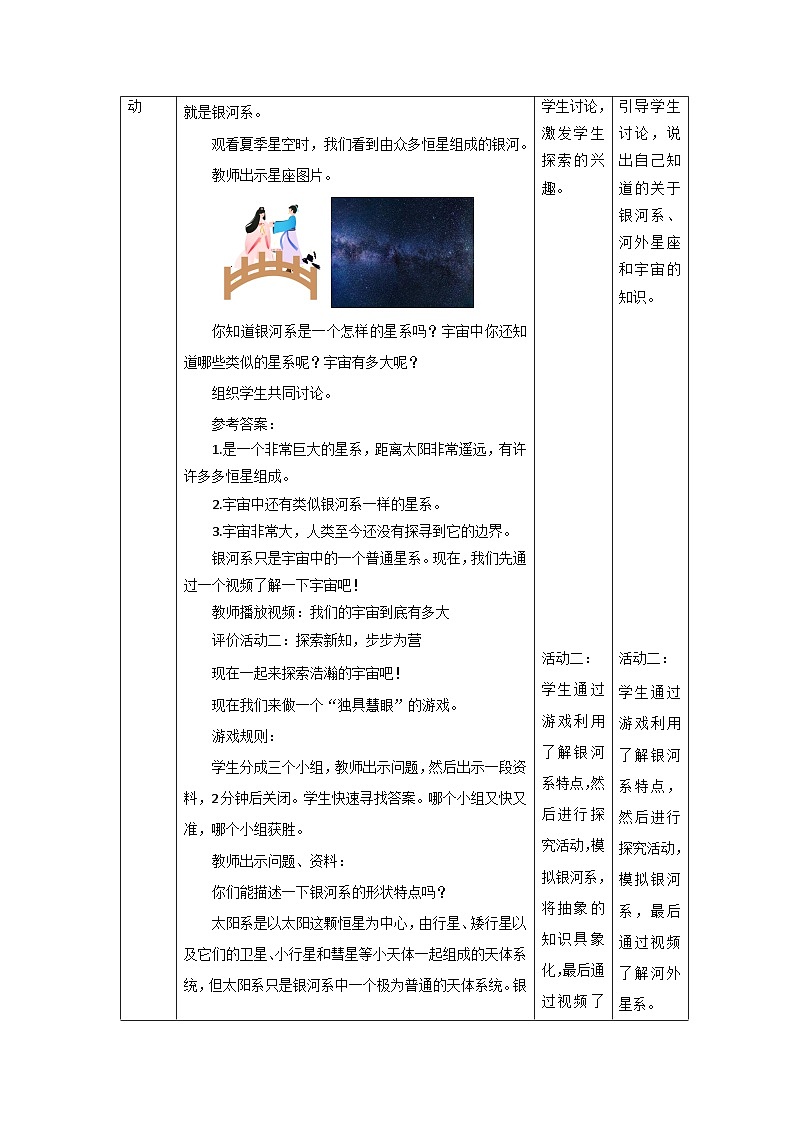 【核心素养】教科版科学六年级下册 3.6《浩瀚的宇宙》教案第2页