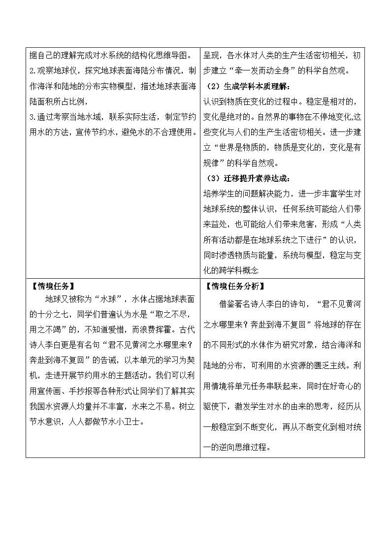 第五单元地球上的水  教学设计 科学三年级上册青岛版第3页