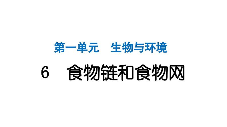 2024教科版科学五年级下册第一单元生物与环境6 食物链和食物网 作业课件ppt第1页