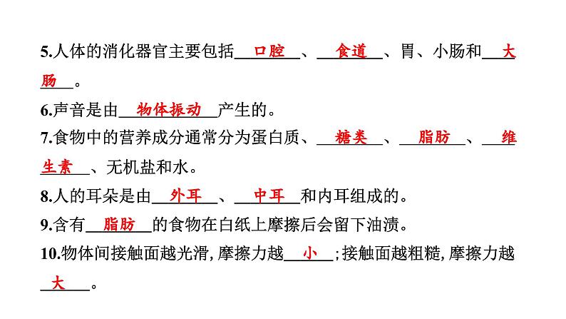 2024教科版科学四年级上册期末测试卷（二）  作业课件ppt第3页