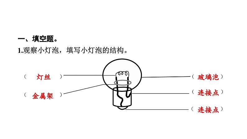 2024教科版科学四年级下册第二单元电路2 点亮小灯泡 作业课件ppt第3页