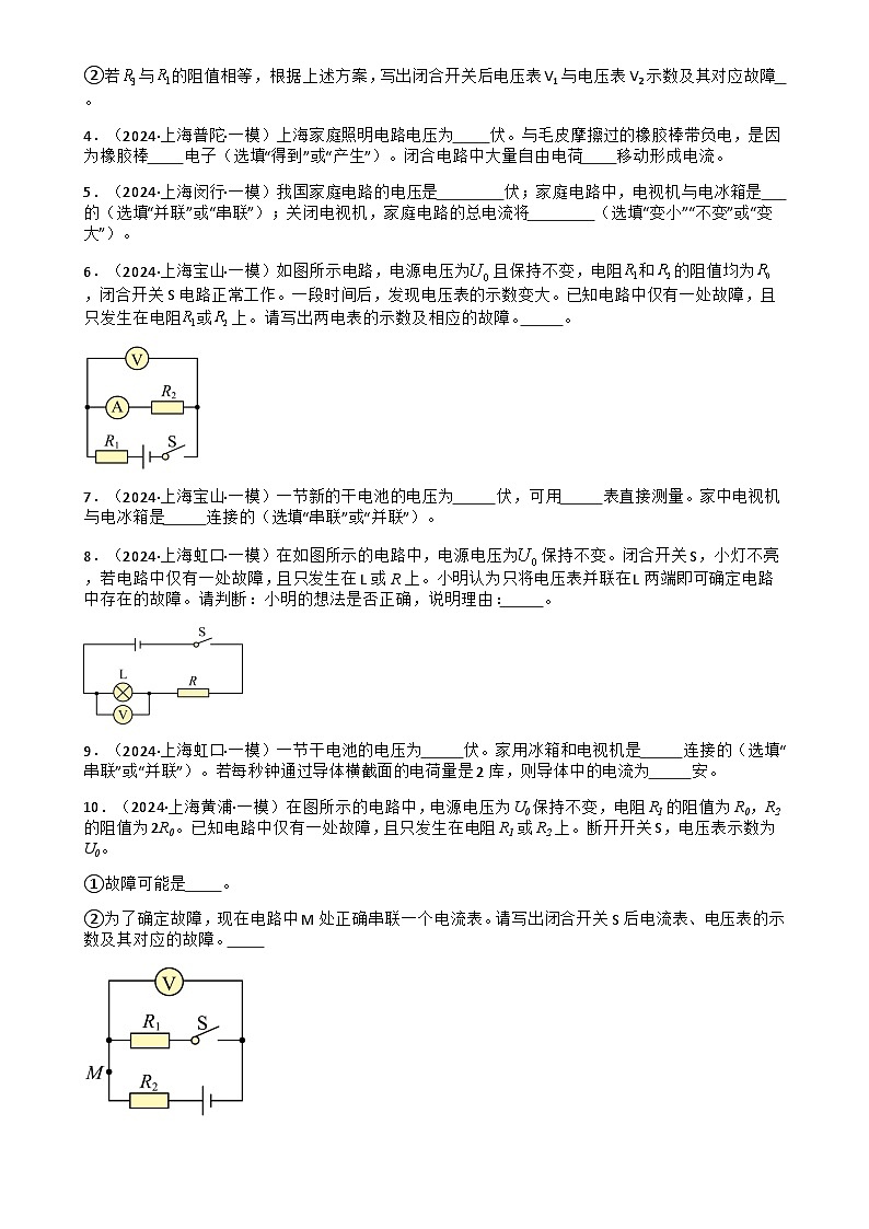 专题02 电路（上海专用）（原卷版）-A4第2页