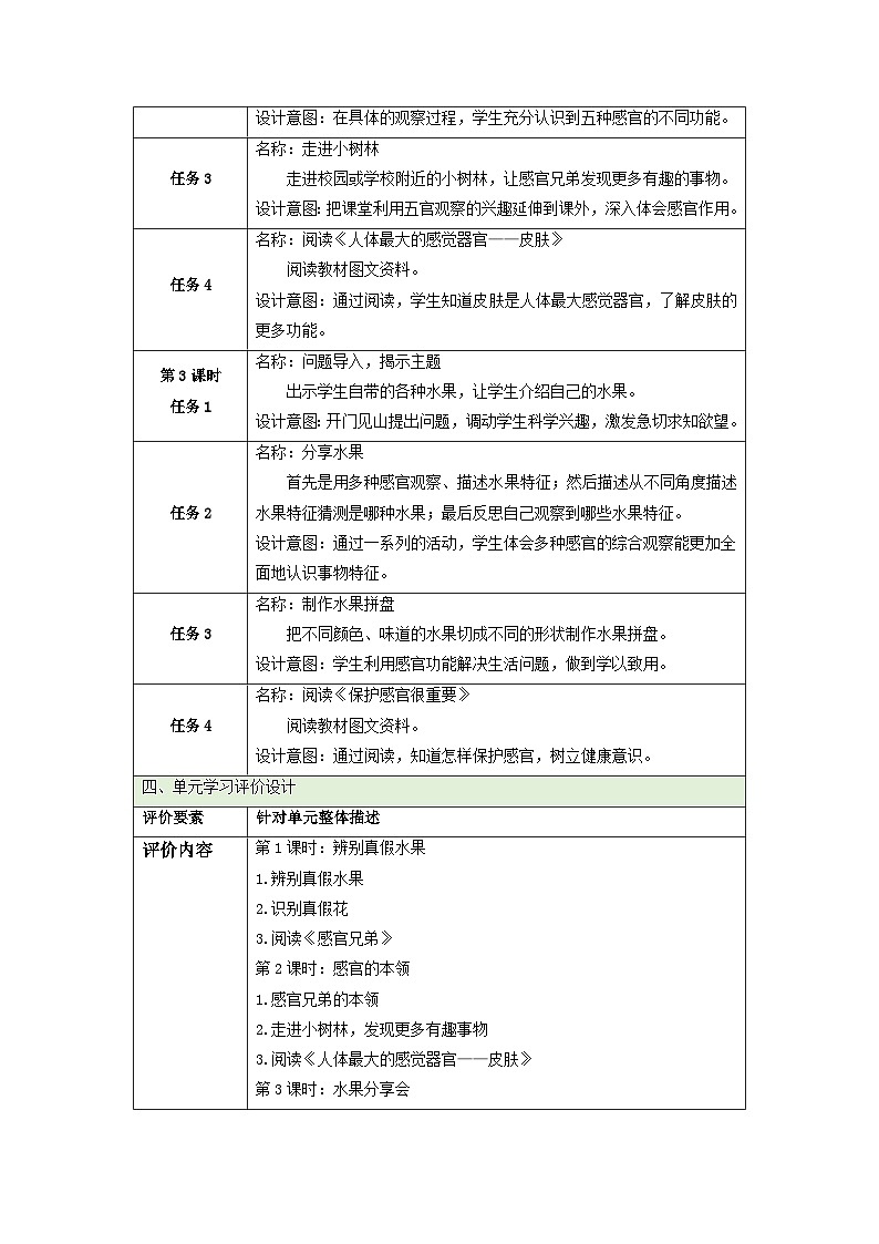 【大单元整体教学】第一单元《感官兄弟》整体设计第3页