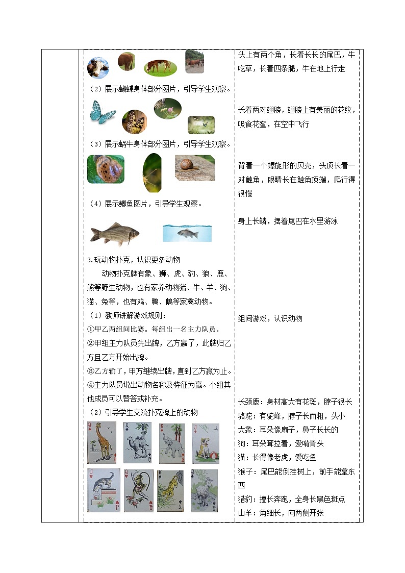 【大单元整体教学】2.2《常见的动物》课时教案第3页