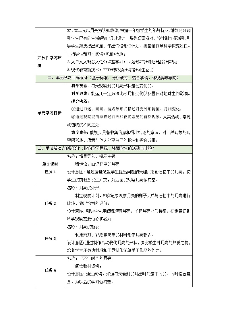【大单元整体教学】第四单元《多变的月亮》整体设计第2页