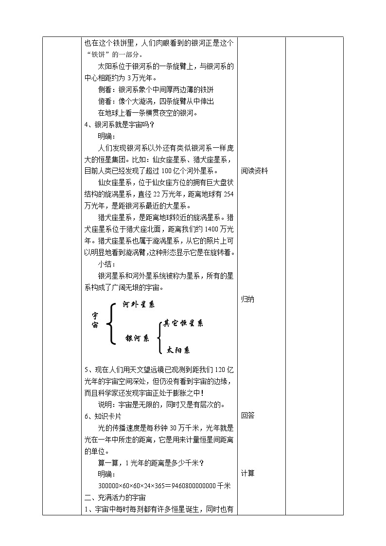 教科版科学六下3.8《探索宇宙》教案第2页