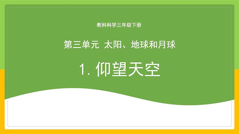 教科版科学三下 3.1 《仰望天空》课件第1页