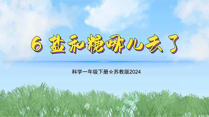 6《盐和糖哪儿去了》（教学课件）科学一年级下册（苏教版2024）第1页