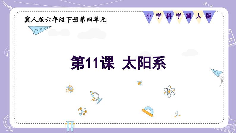 【核心素养】冀人版科学六年级下册 4.11太阳系 同步课件第1页