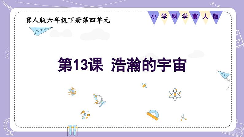 【核心素养】冀人版科学六年级下册 4.13浩瀚的宇宙 同步课件第1页