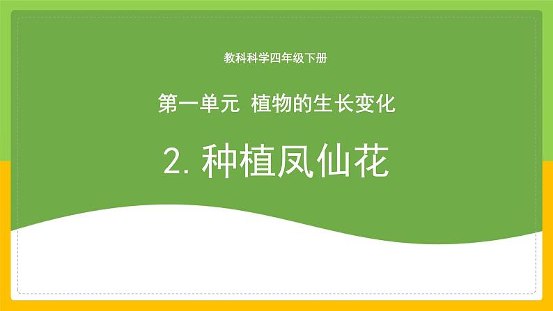 教科版科学四下 1.2 《种植凤仙花》课件第1页