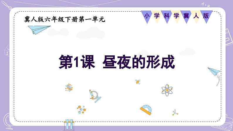 【核心素养】冀人版科学六年级下册 1.1昼夜的形成 同步课件第1页