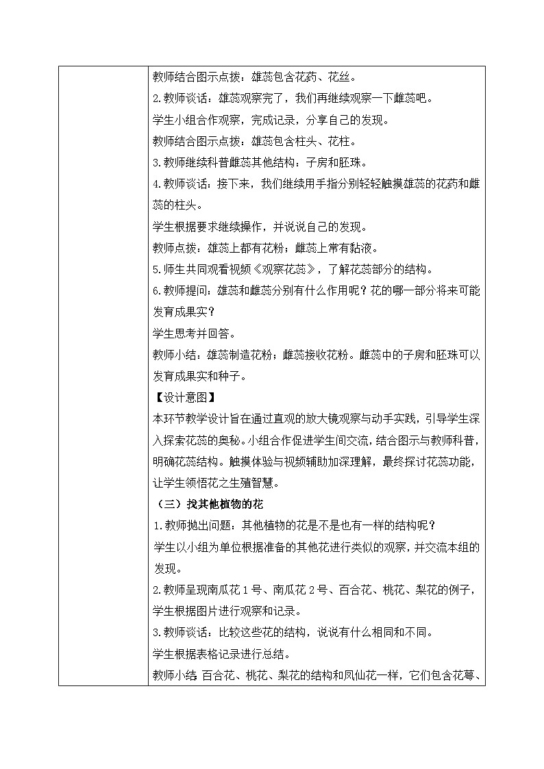 【核心素养目标】教科版科学四下 1.5 《凤仙花开花了》教学设计（表格式+教学反思）第3页