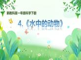 新教科版一年級下冊科學(xué)第二單元第4課《水中的動物》課件