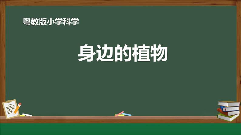 粤教版科学一年级下册(第4课 身边的植物)课件第1页