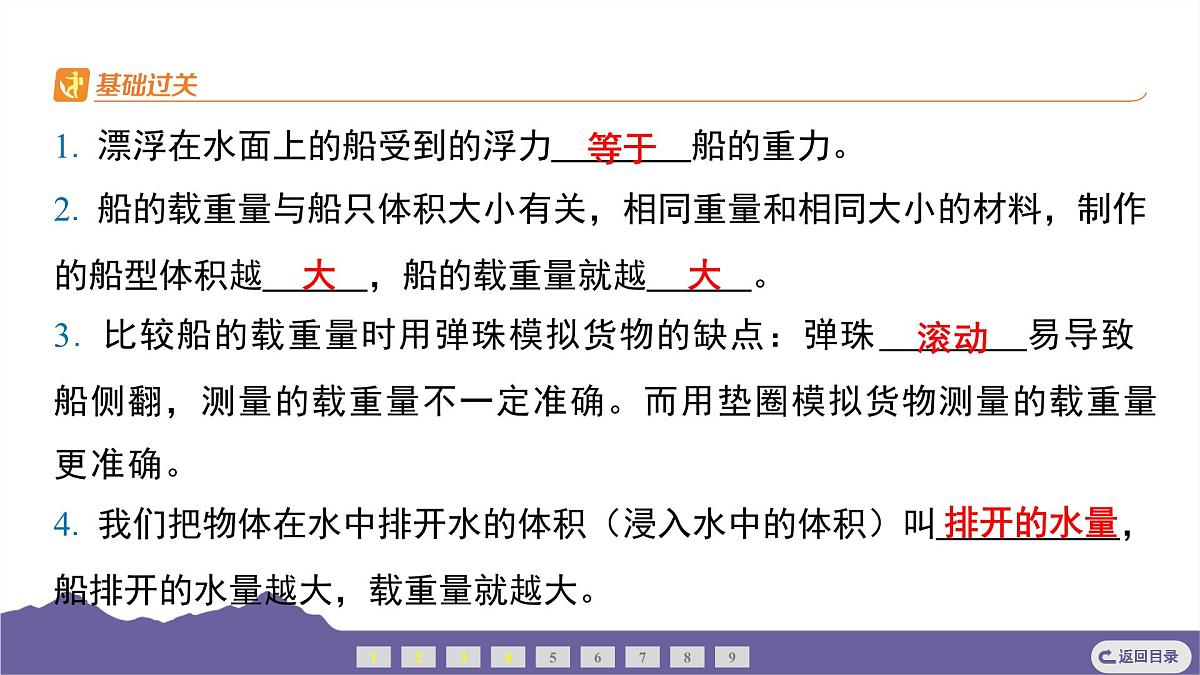 教科版（2017）科学五年级下册 2.4 增加船的载重量（习题课件）第3页