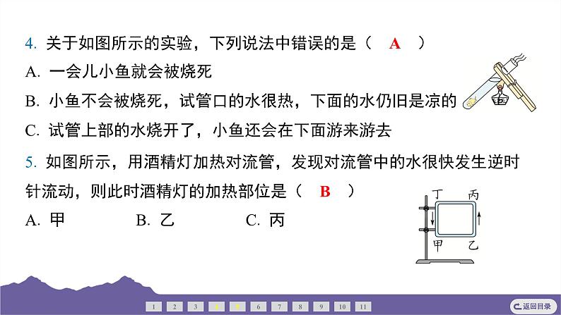 教科版（2017）科学五年级下册 4.5 热在水中的传递（习题课件）第5页