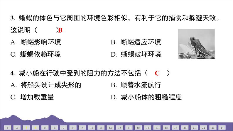 教科版（2017）科学五年级下册 期中测试（二）（习题课件）第4页