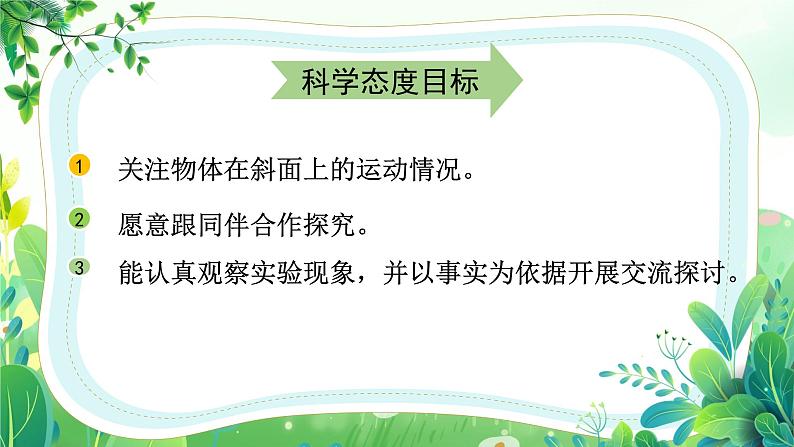 教科版三年级科学下册第一单元第四课《物体在斜面上运动》课件第3页