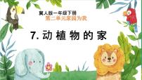 小学科学冀人版（2024）一年级下册（2024）7 动植物的家备课ppt课件