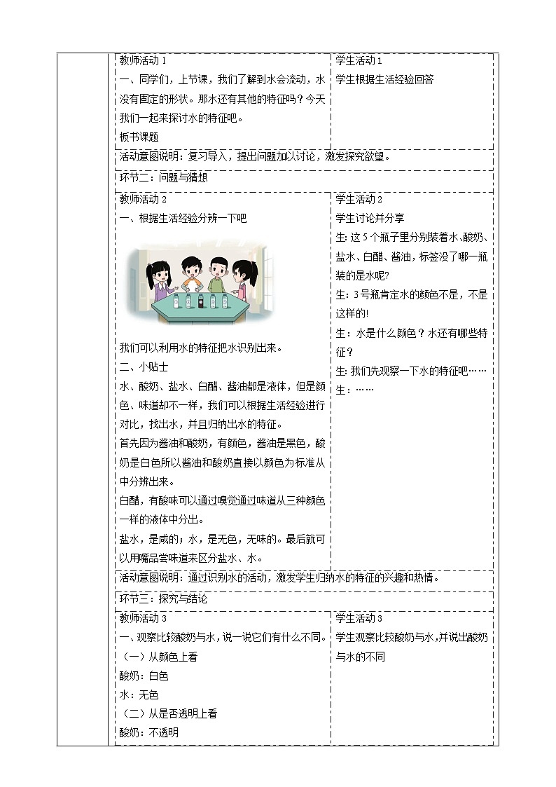 【大单元教学】1.3《水的特征》课时教案第2页