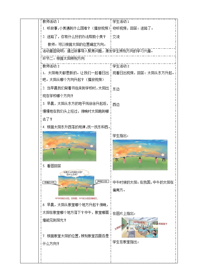 【大单元整体教学】1.2《东南西北》课时教案第2页