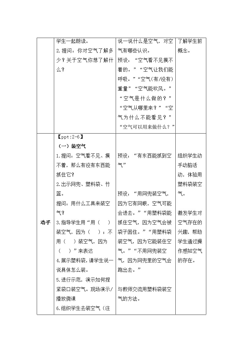 第7课 找空气 教案 科学苏教版（2024）一年级下册第2页