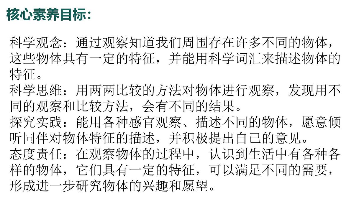 1.2024教科版一年级科学下册1.1观察物体的特征课件第3页