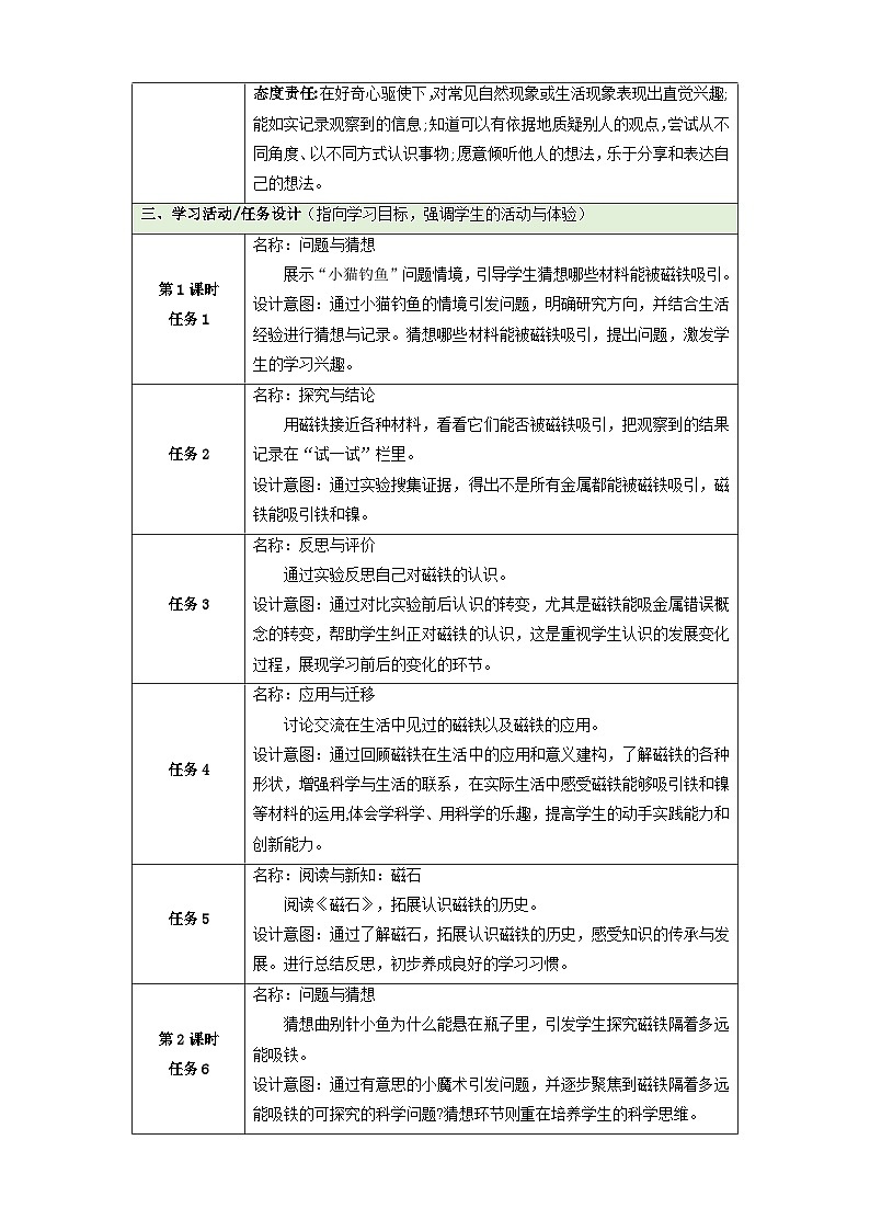 【大单元教学】第四单元《神奇的磁铁》单元整体设计第3页