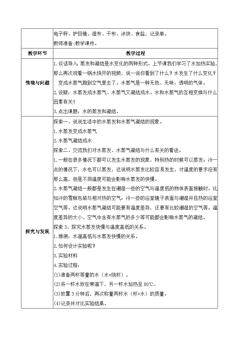 4.2 水的蒸发和凝结（教学设计）第2页