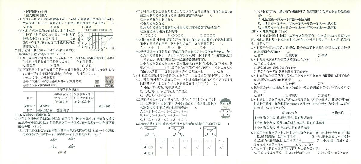 浙江省衢州市柯城区2023-2024学年四年级下学期期末科学试题第2页