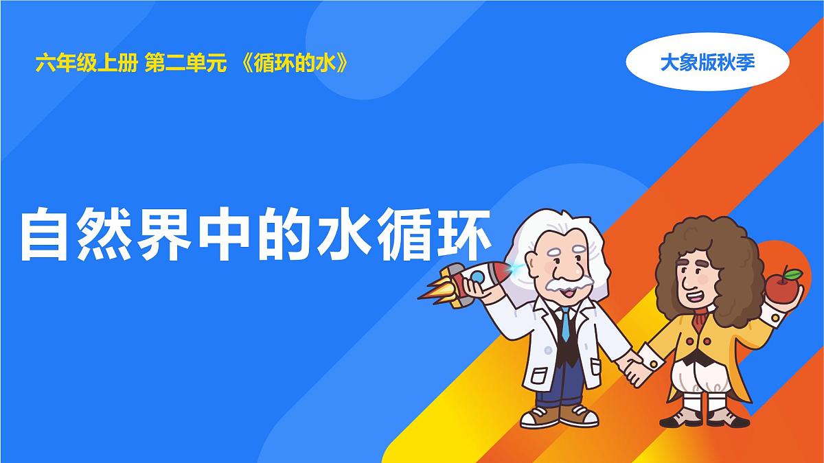2025年秋大象版六年级科学上册 2.4 自然界中的水循环(课件)第1页