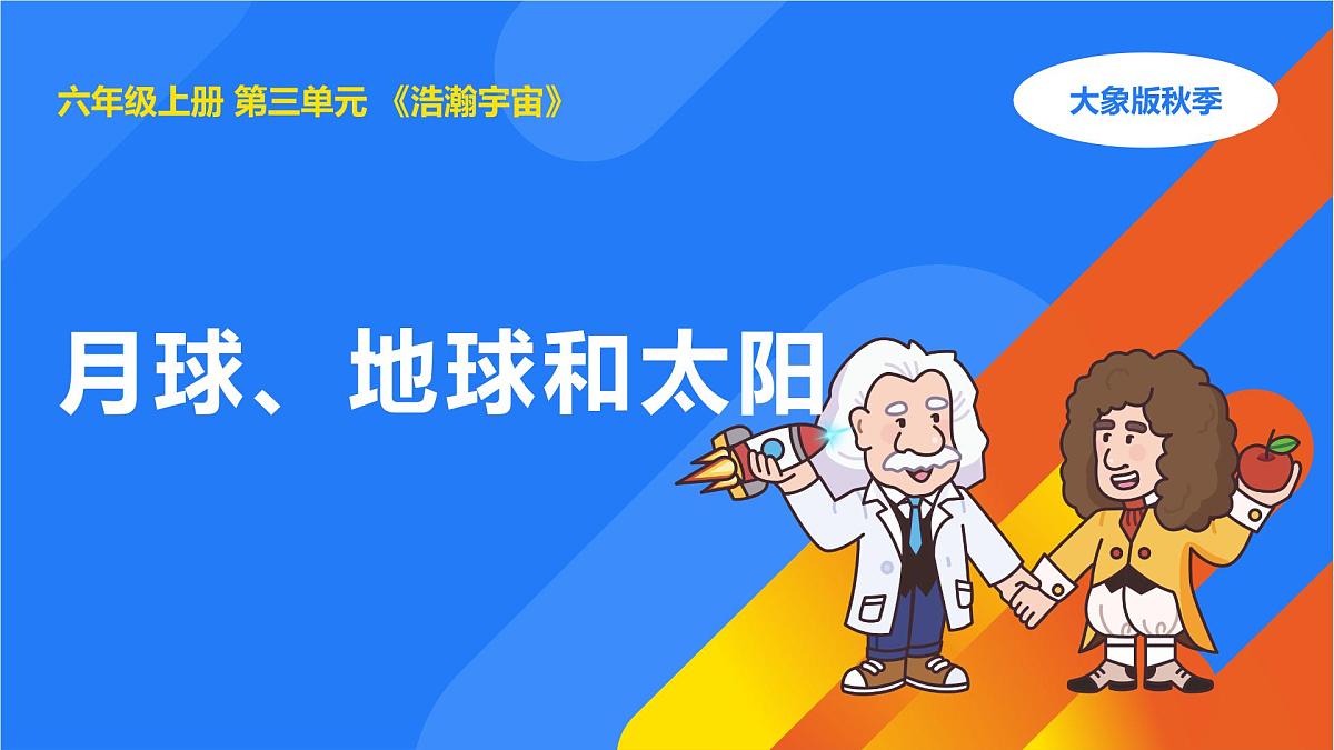 2025年秋大象版六年级科学上册 3.1月球、地球和太阳 (课件)第1页