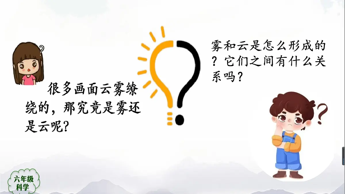 2025年秋人教鄂教版六年级科学上册 8.雾和云（课件）第3页