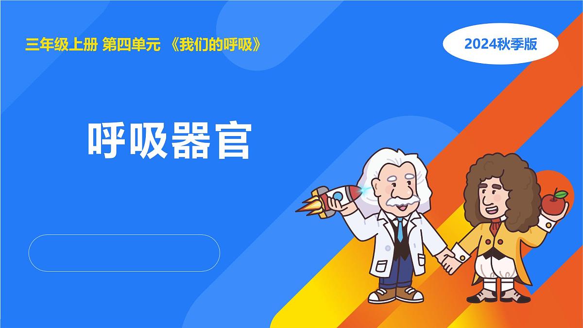 2025年秋人教鄂教版三年级科学上册 13.呼吸器官（课件）第1页