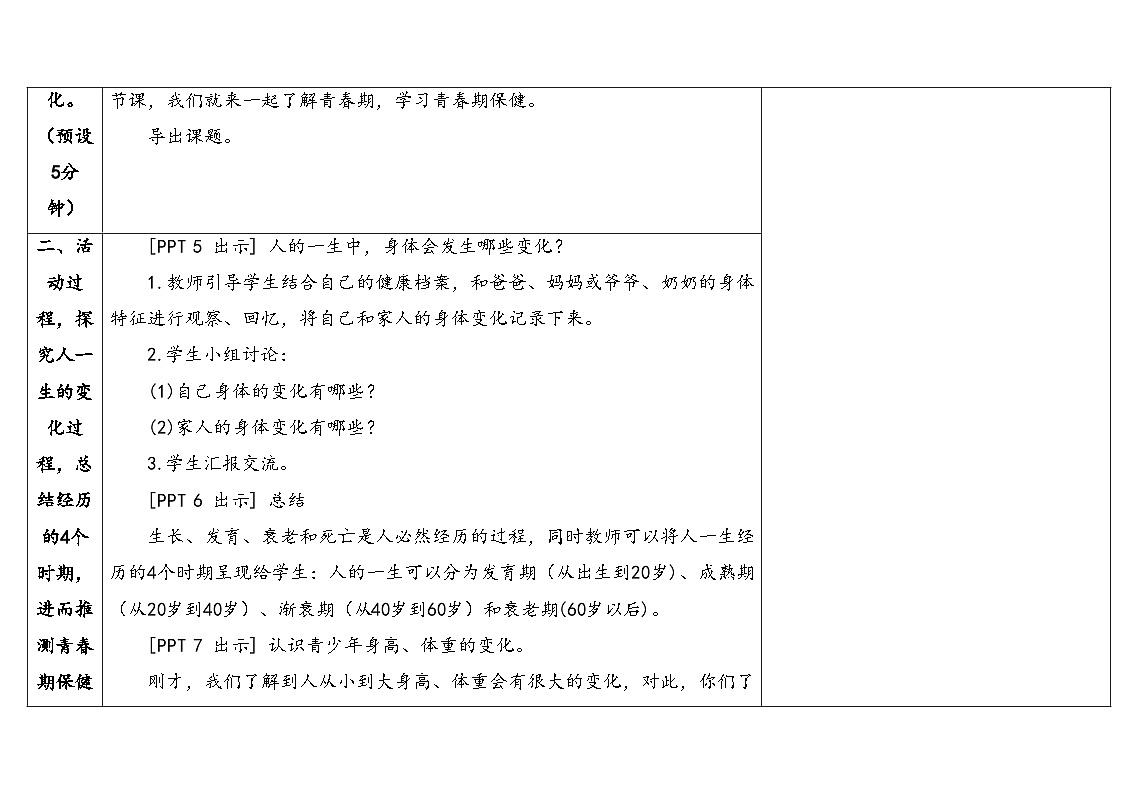 21.《青春期保健》教学设计 2025-2026学年青岛版六年级科学上册第3页