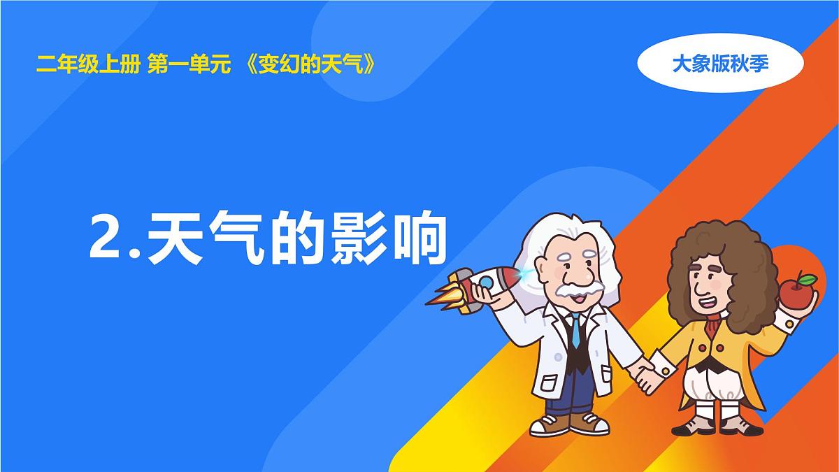 2025年大象版二年级科学上册 1.2天气的影响（课件）第1页