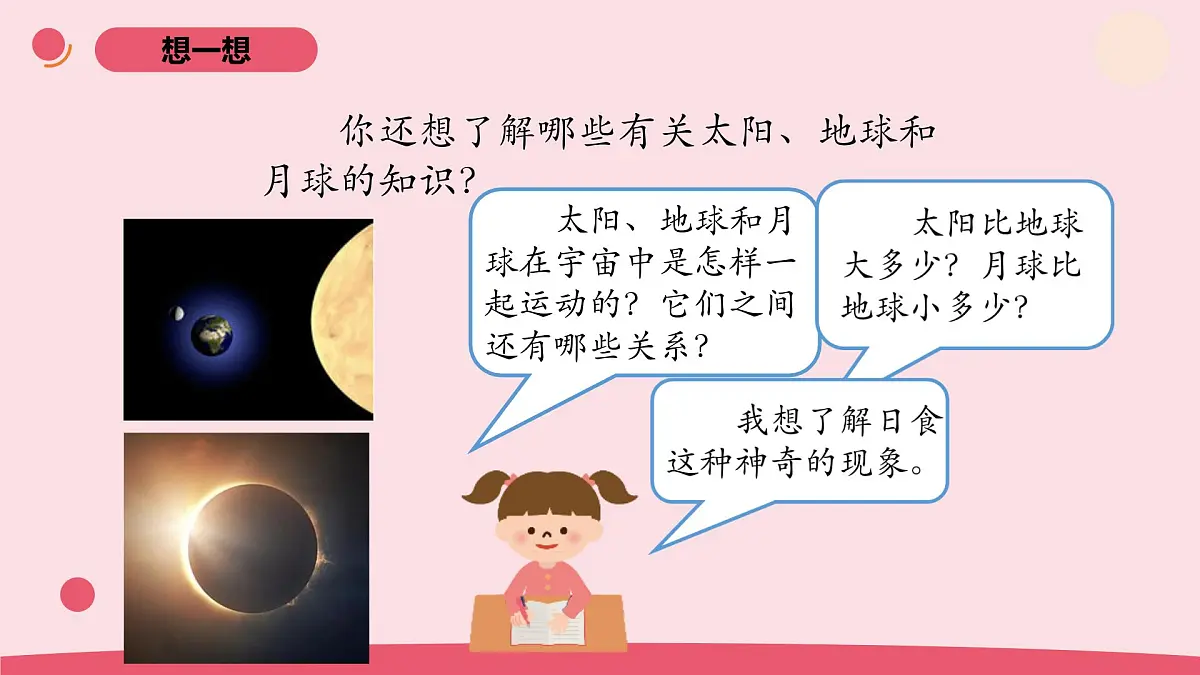 2025年人教鄂教版六年级科学下册8.太阳、地球和月球（课件）第4页
