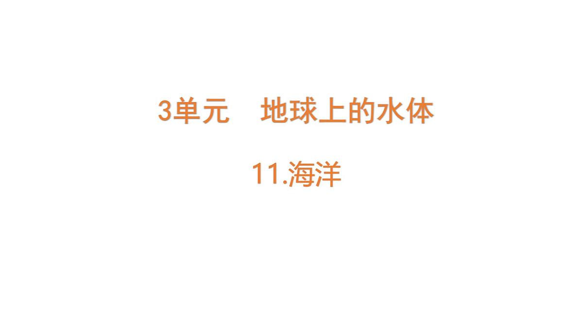 小学科学新苏教版三年级上册第三单元11.海洋教学课件（2025秋）第1页