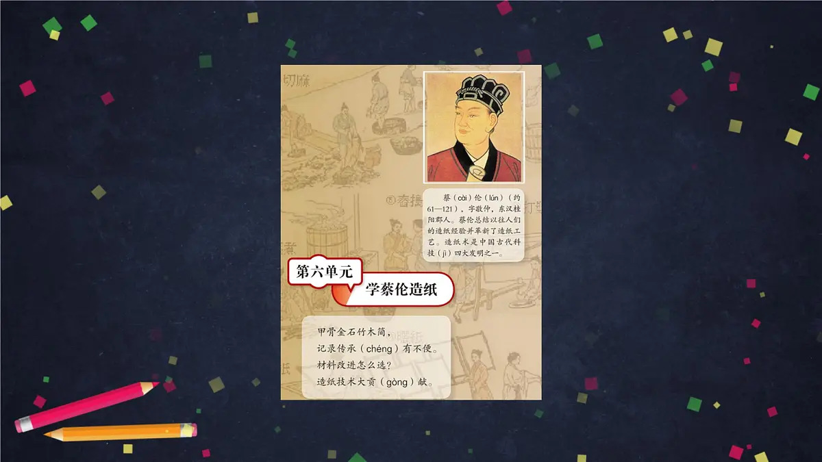 (湘科版)三年级科学上册 6.1 蔡伦造纸的历史-课件第4页