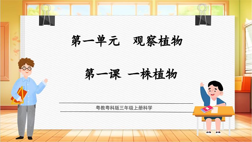 1.1 一株植物（教学课件）科学粤教粤科版三年级上册（新教材）第1页