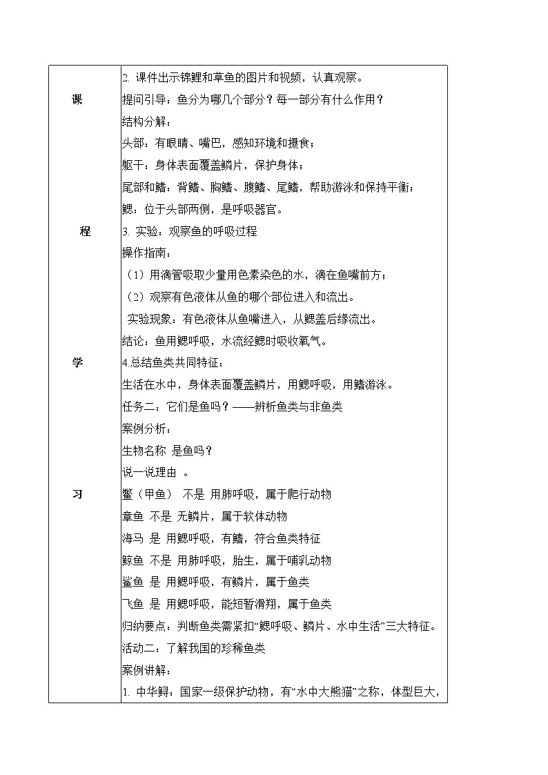 1.2 鱼（教学设计）第2页
